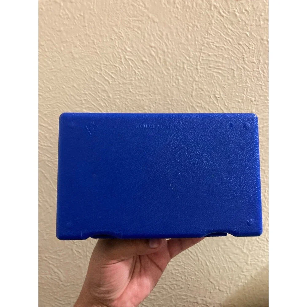 Vintage 1980s Plastic Blue School Box pencil Case Retro Vibes